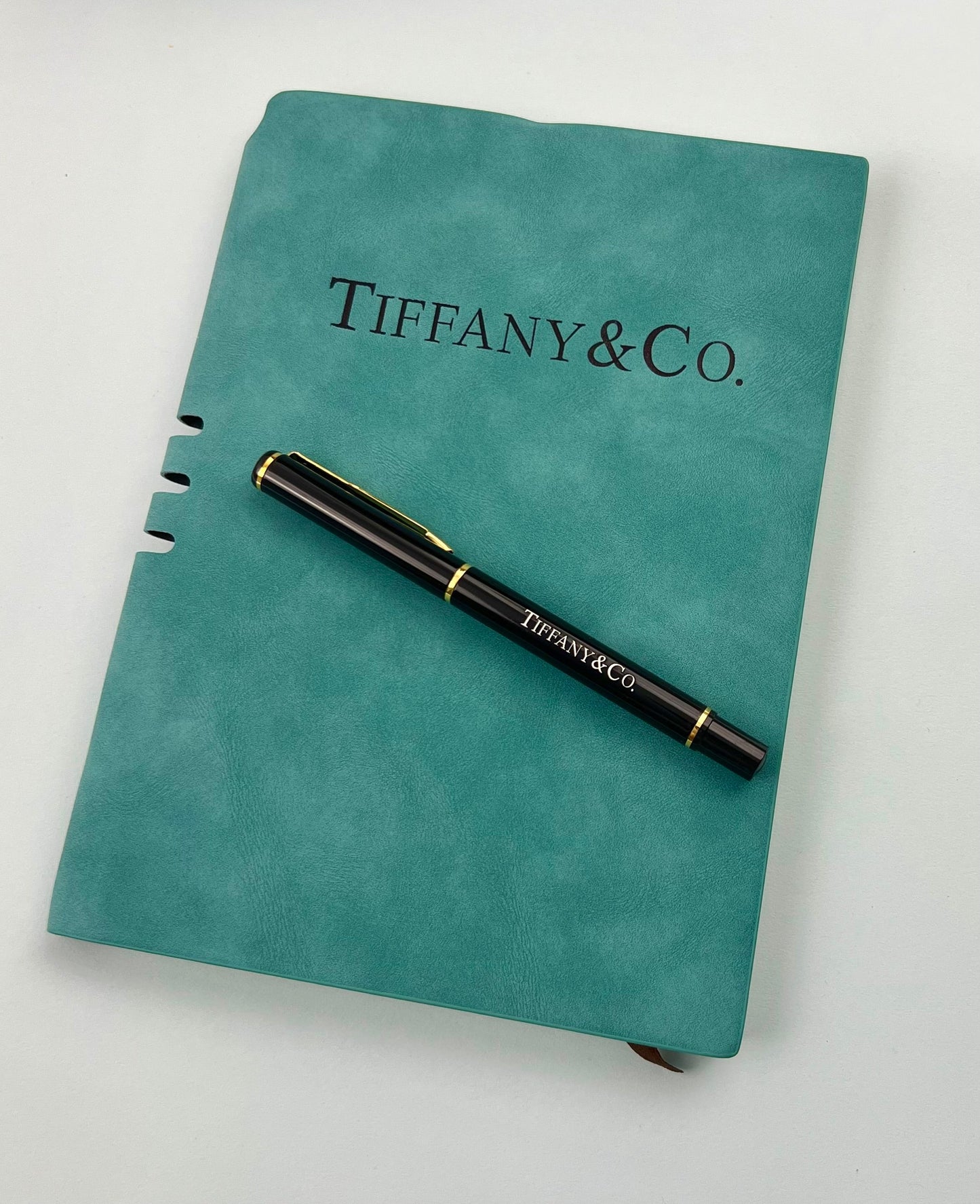 Tiff green luxury A5 notebook set with pen