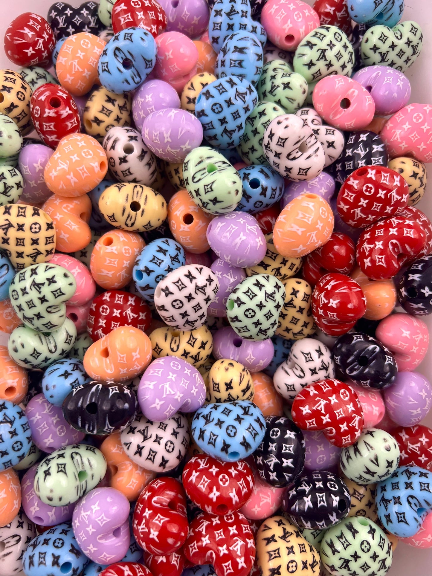 Designer heart vv beads