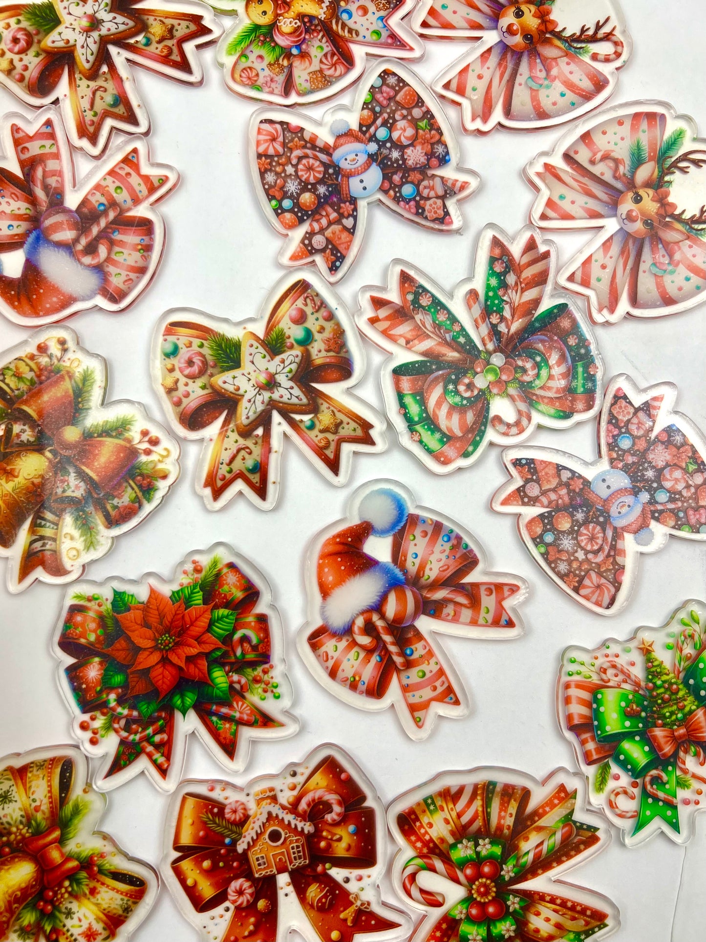 6cm Christmas bow flatback sheet