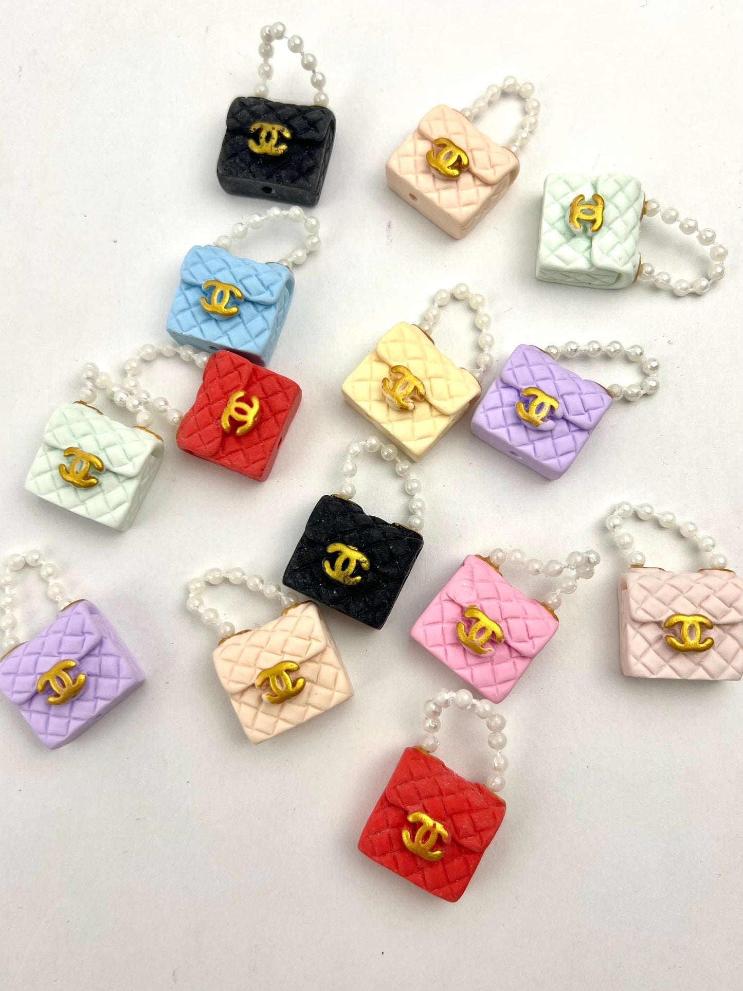 Acrylic Designer colors bag bead