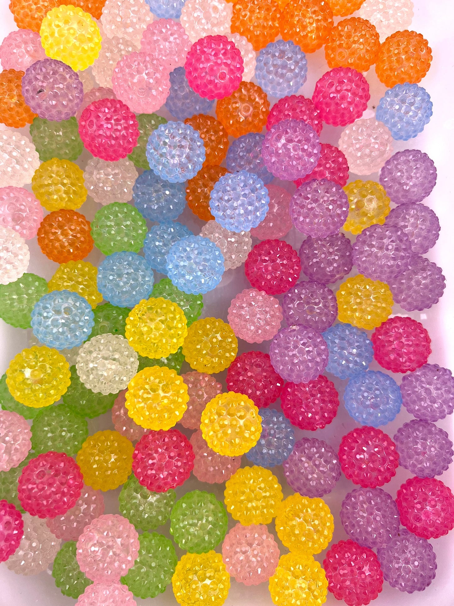 20mm luminous glitter Beads