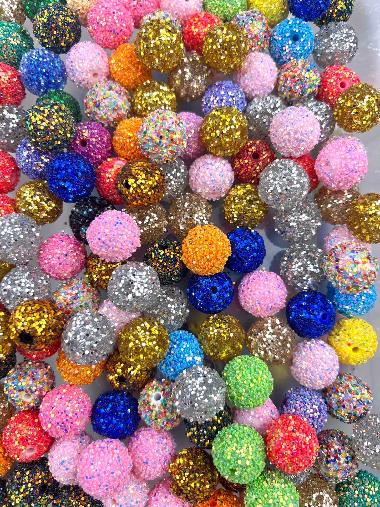 16mm/20mm glitter beads
