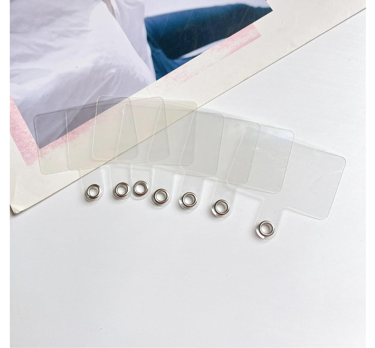 Mobile Phone Anti-Lost Lanyard Card Gasket Universal Transparent Clip Detachable Phone Hanging Cord Strap Tether Pad