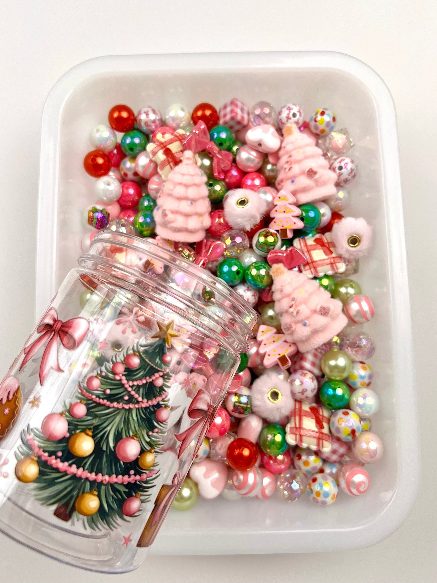 300ml acrylic bottle with designer beads