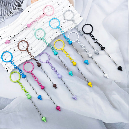 DIY beaded keychain set