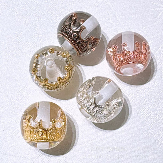 16mm resin crown Beads
