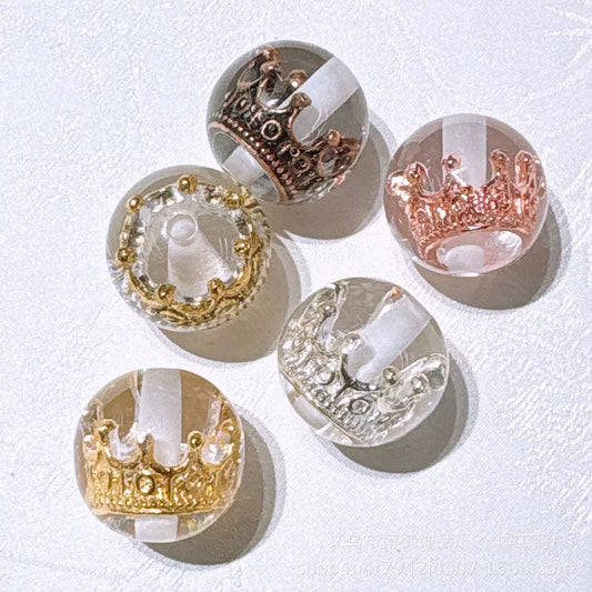 16mm resin crown Beads