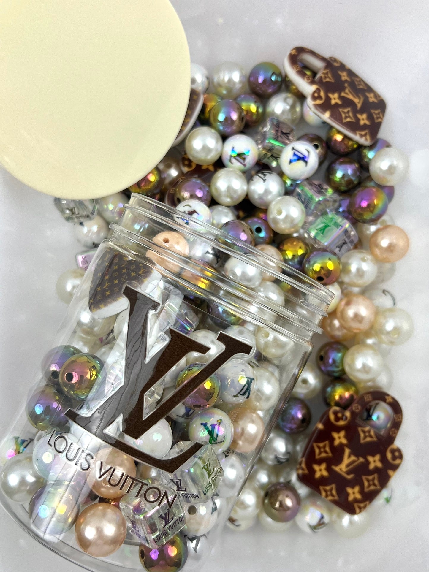 300ml acrylic bottle with designer beads