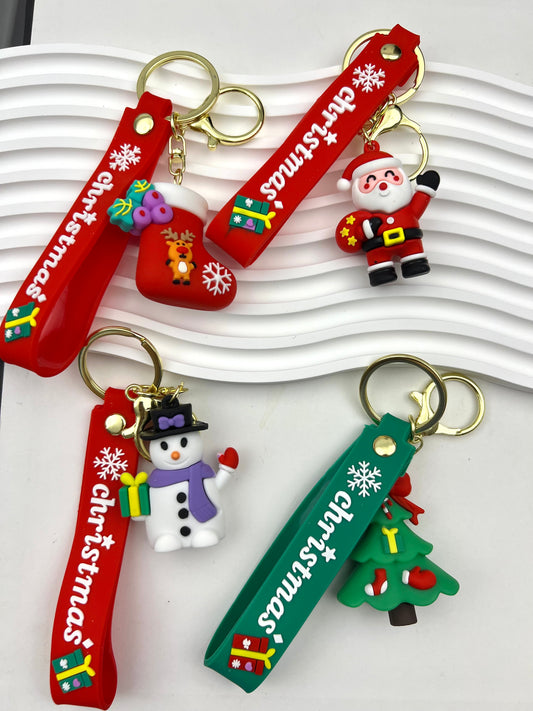 Silicone Christmas keychain