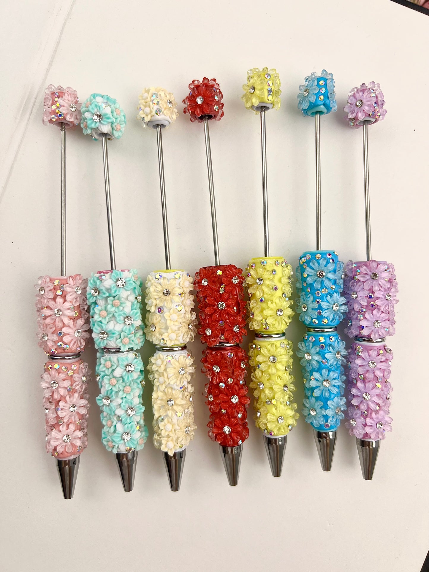 Luxury flower colorful fancy diy pens