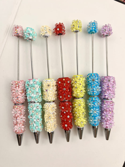 Luxury flower colorful fancy diy pens