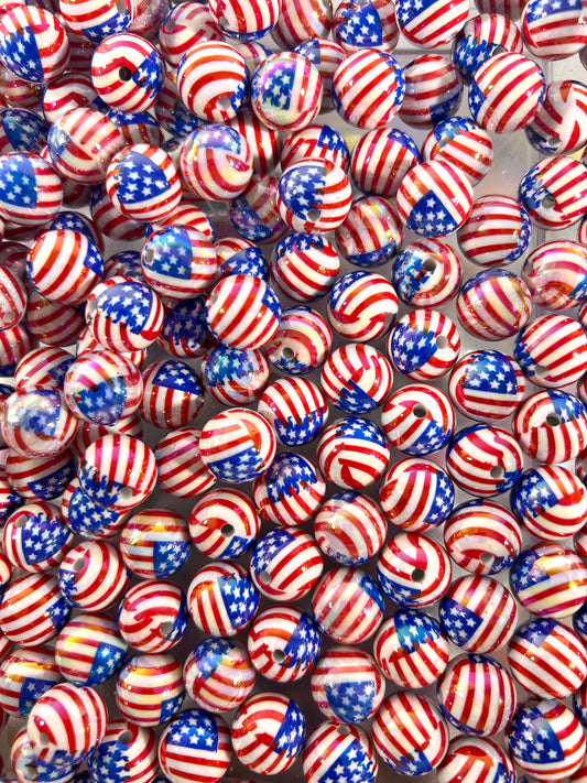 American flag beads