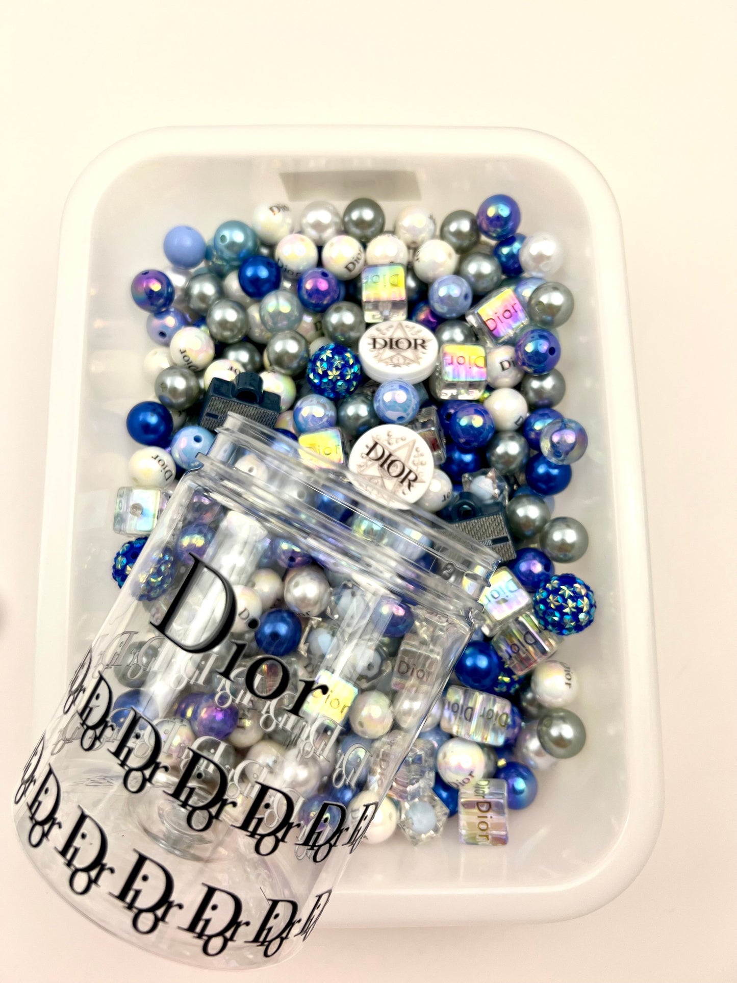 300ml acrylic bottle with designer beads