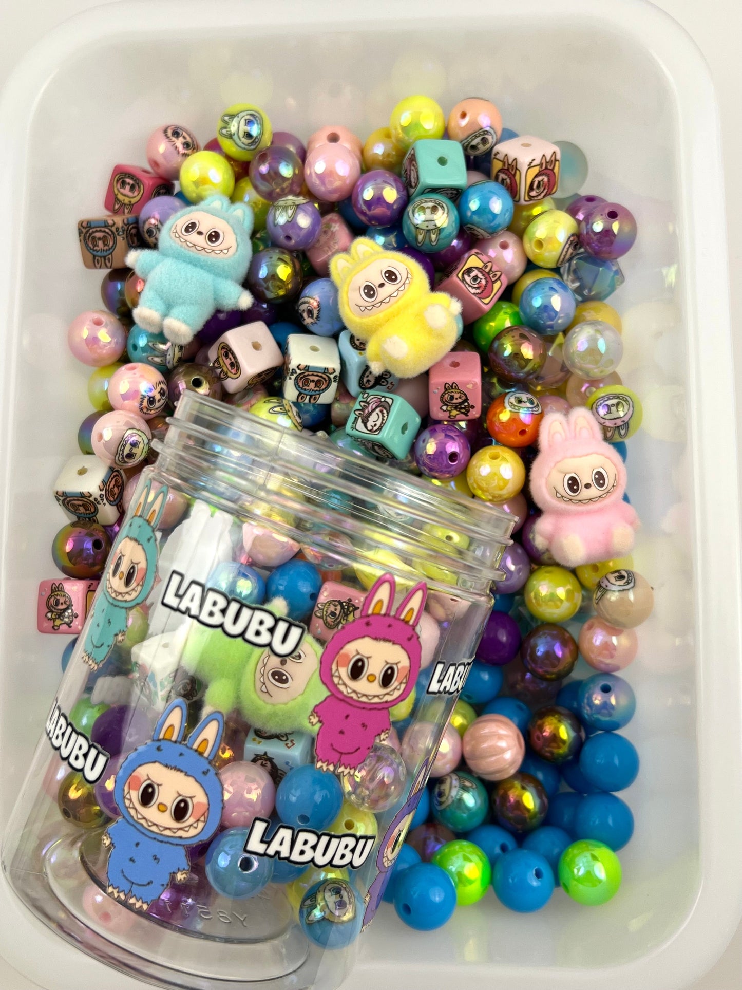 300ml acrylic bottle with designer beads