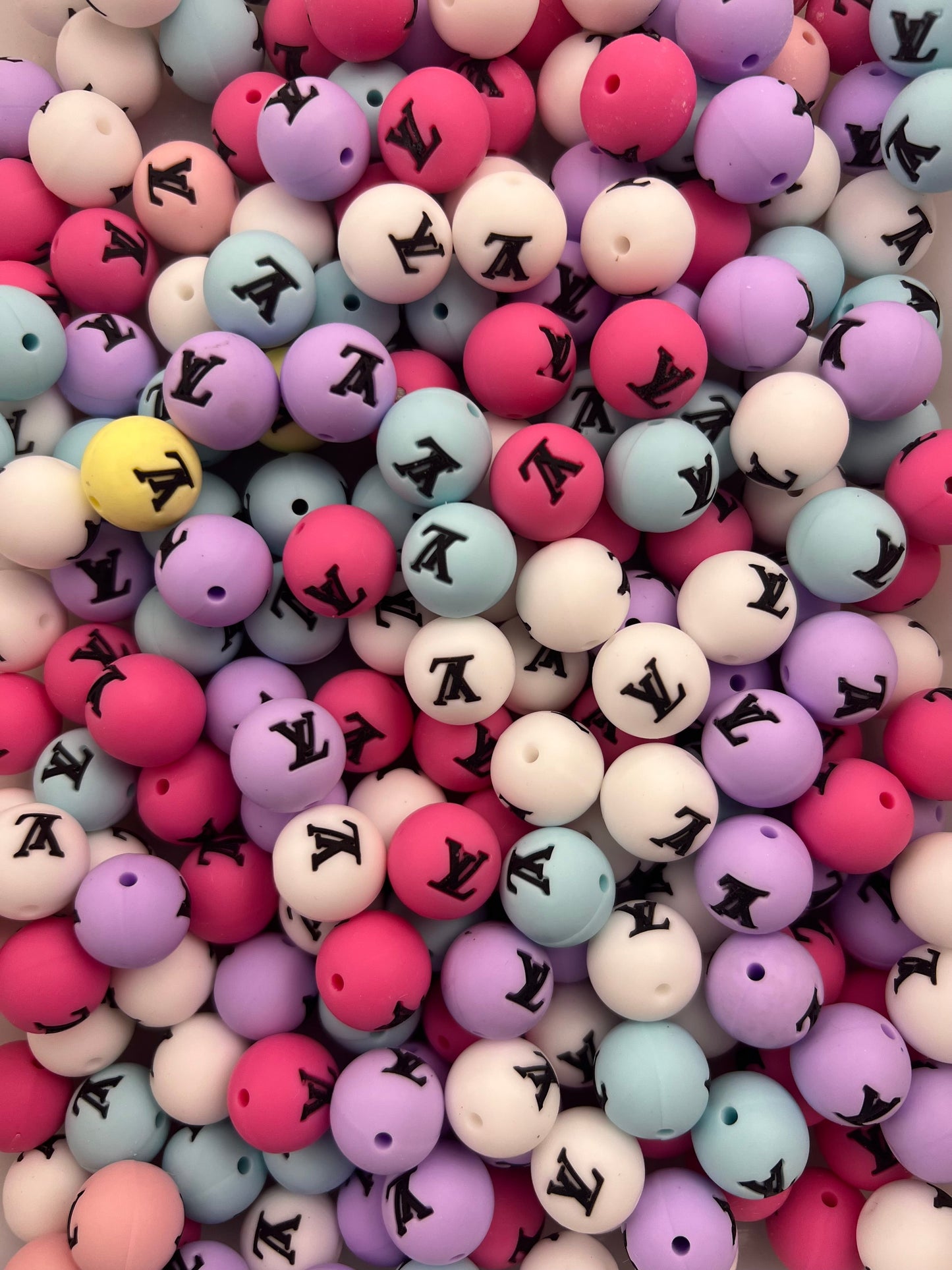16mm Silicone designer beads(CC/VV/GG/DD/MK/YSl