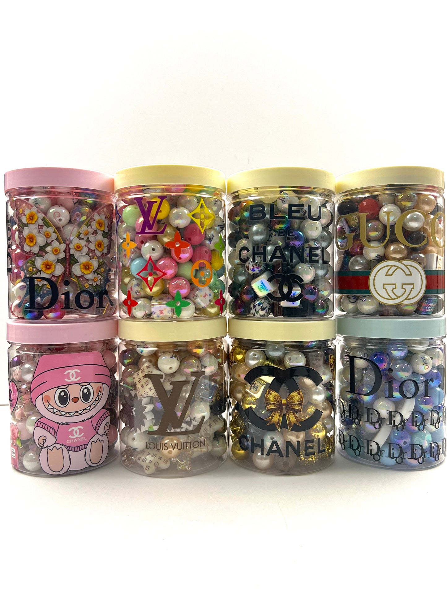 300ml acrylic bottle with designer beads