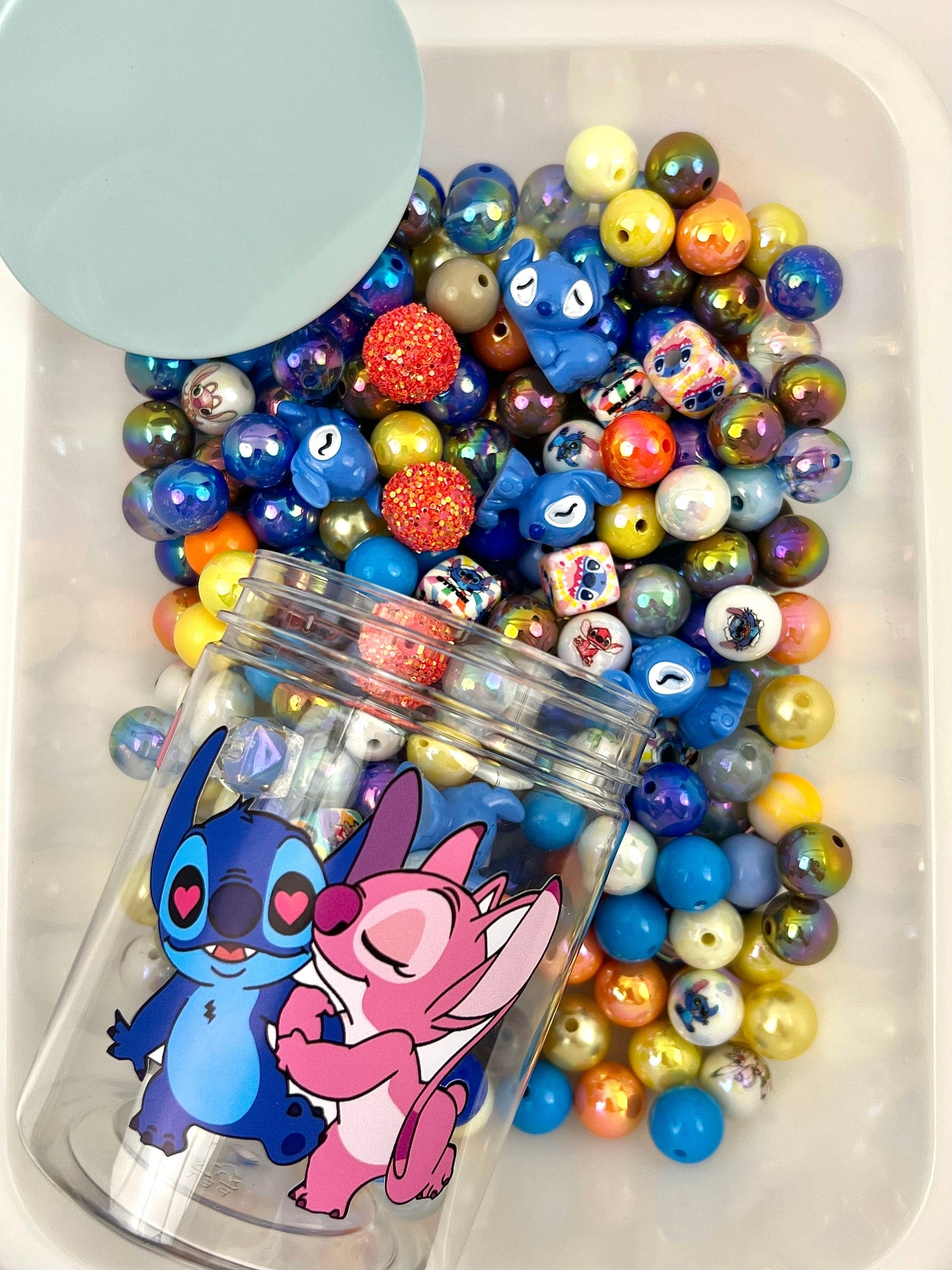 300ml acrylic bottle with designer beads
