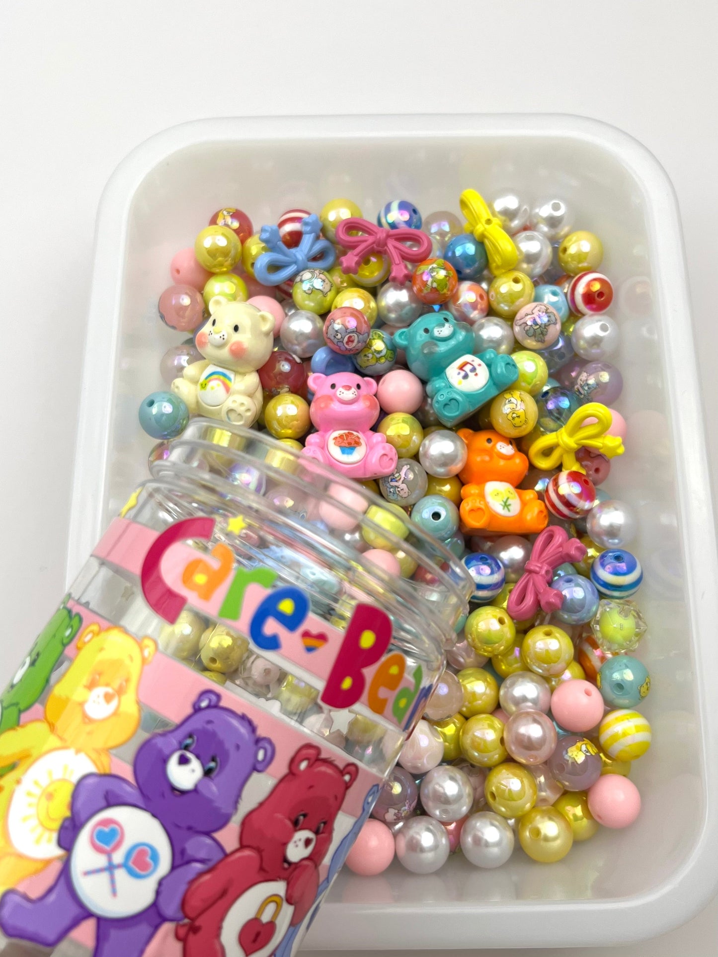 300ml acrylic bottle with designer beads