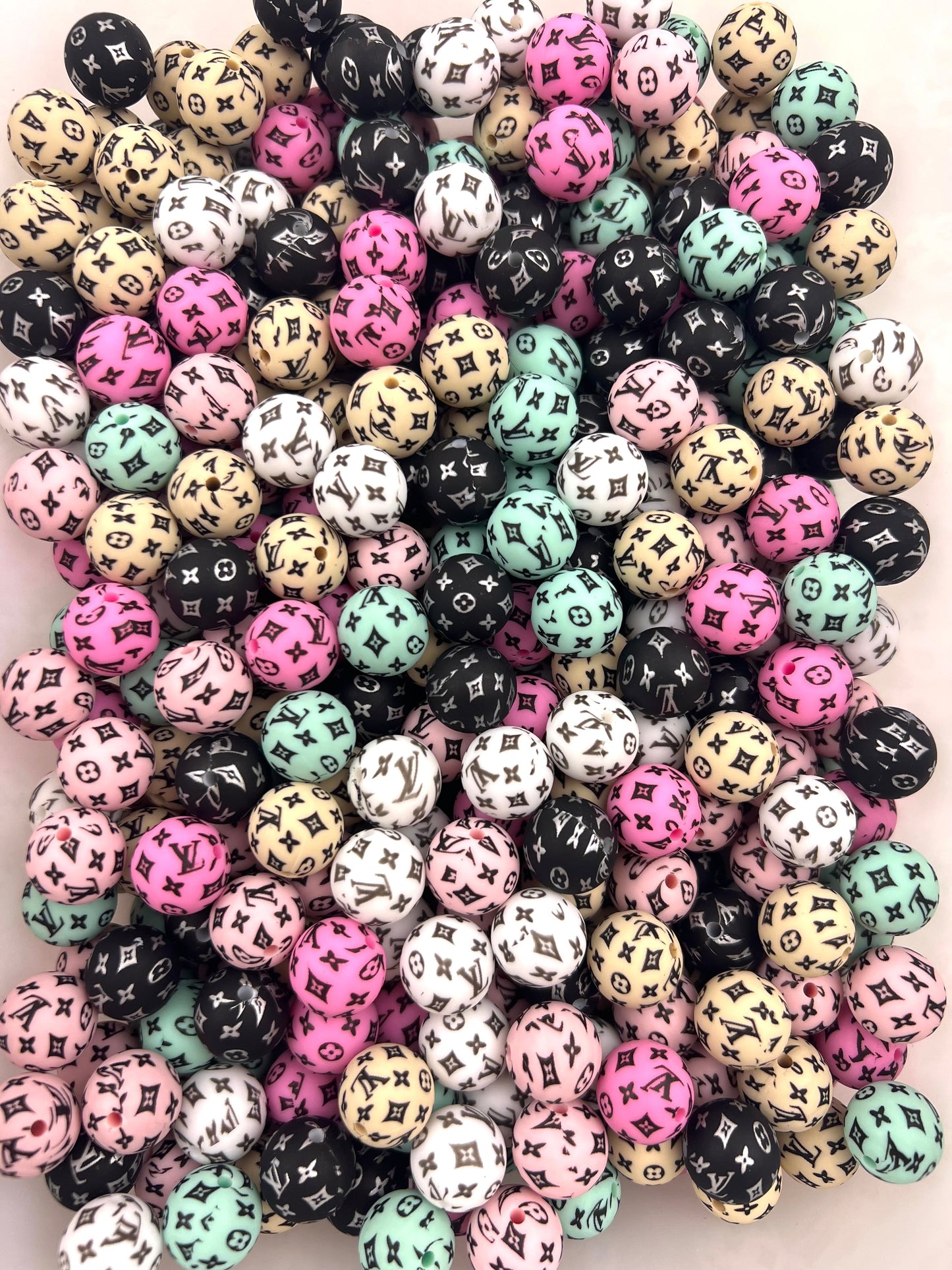 16mm Silicone designer beads(CC/VV/GG/DD/MK/YSl
