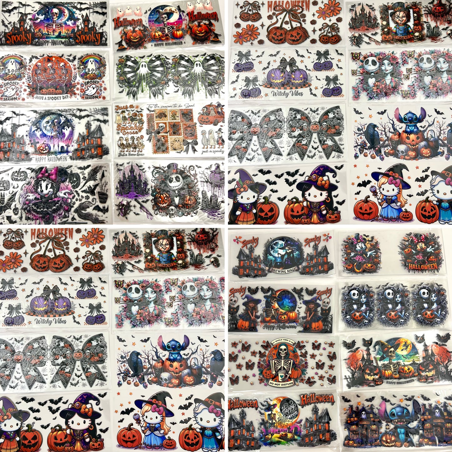 Halloween Cup wrap 16oz UVDTF stickers