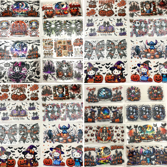 Halloween Cup wrap 16oz UVDTF stickers