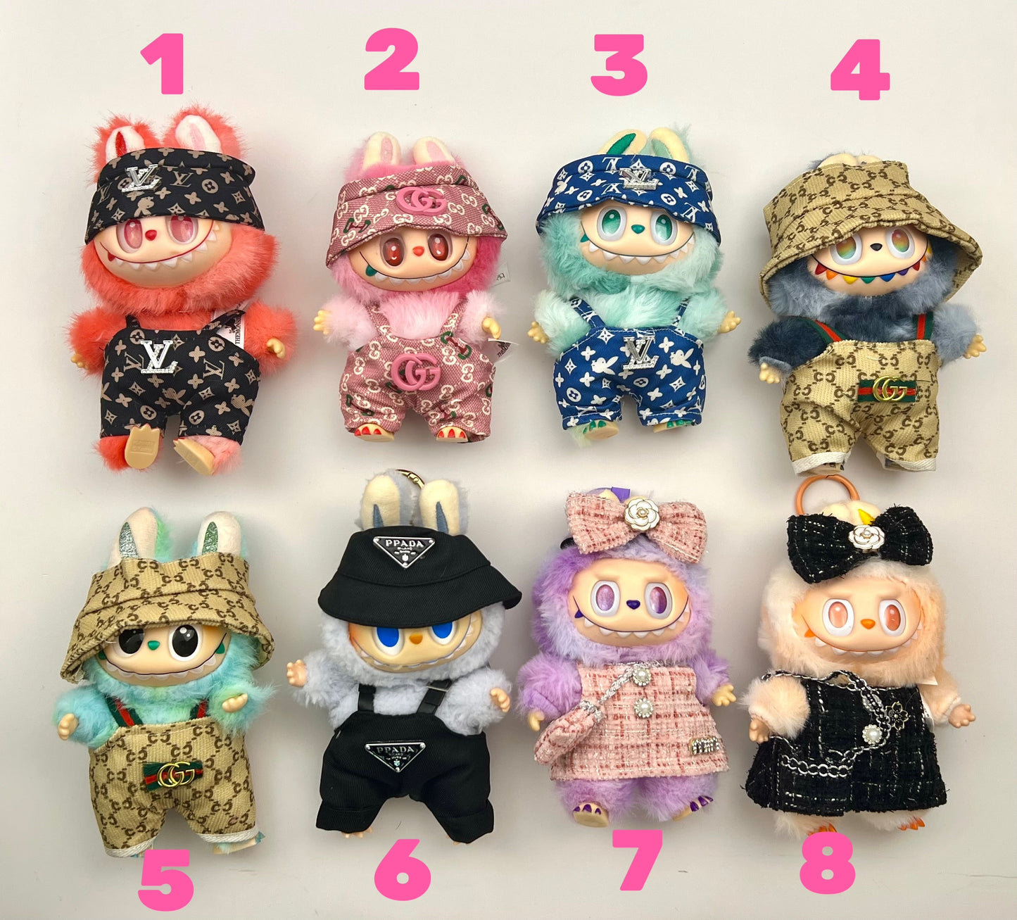 Labubu(fu) with designer clothes