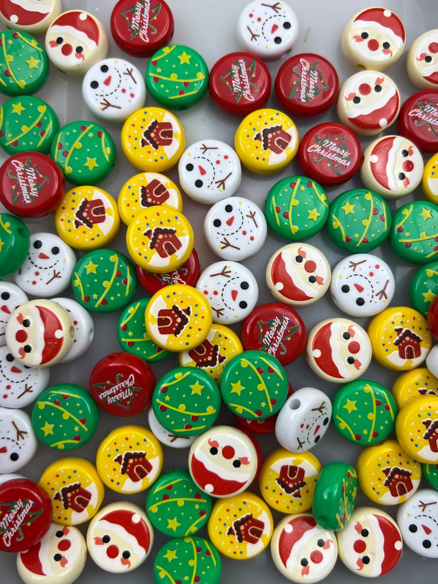 Christmas round Beads