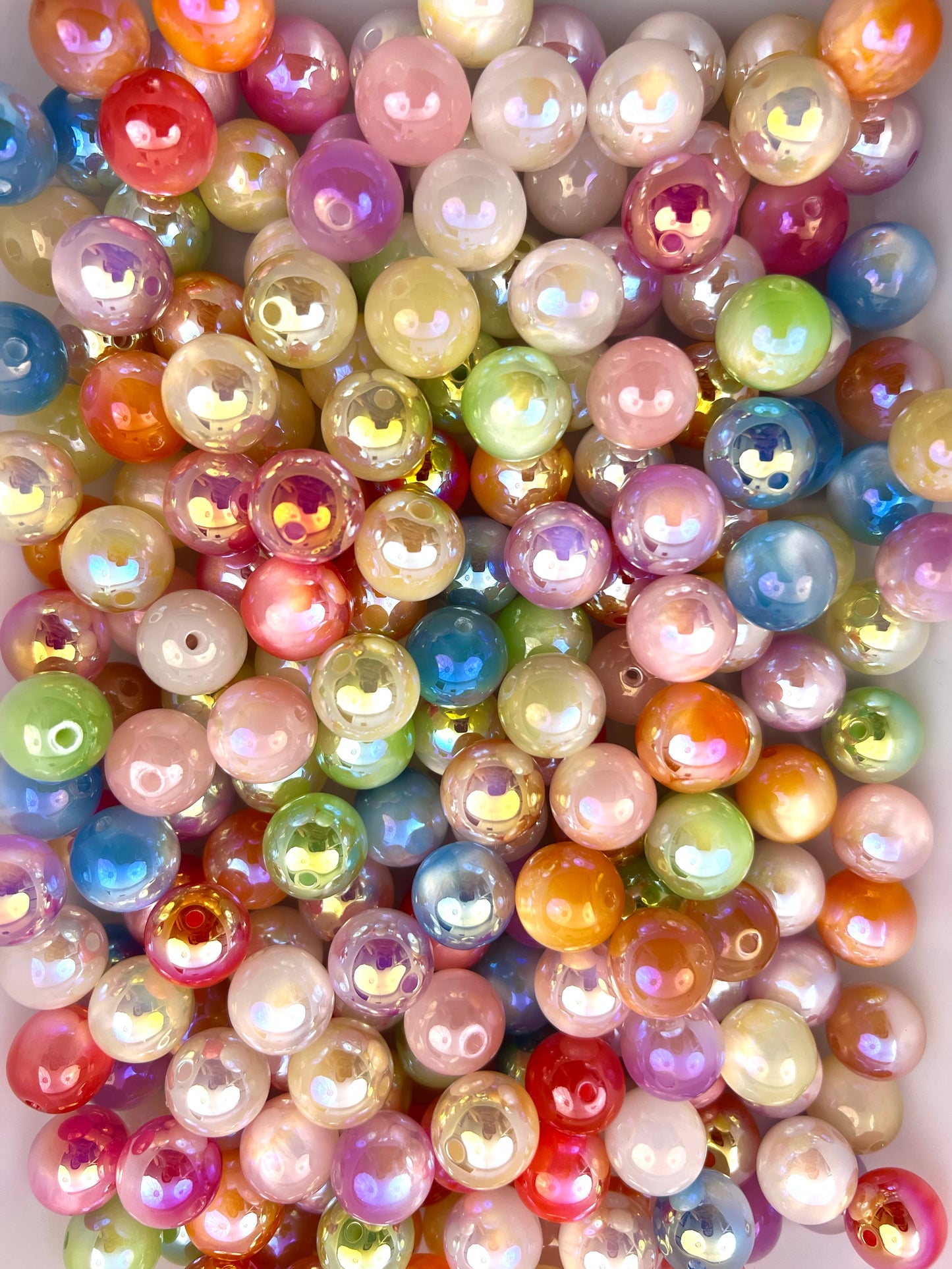 16mm resin shiny colorful Beads