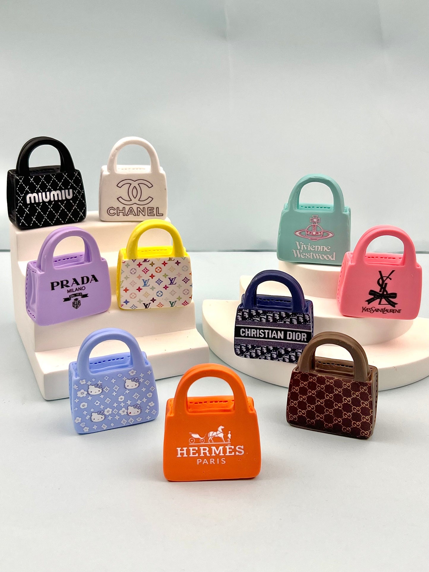 38mm Kitty face designer bag charm