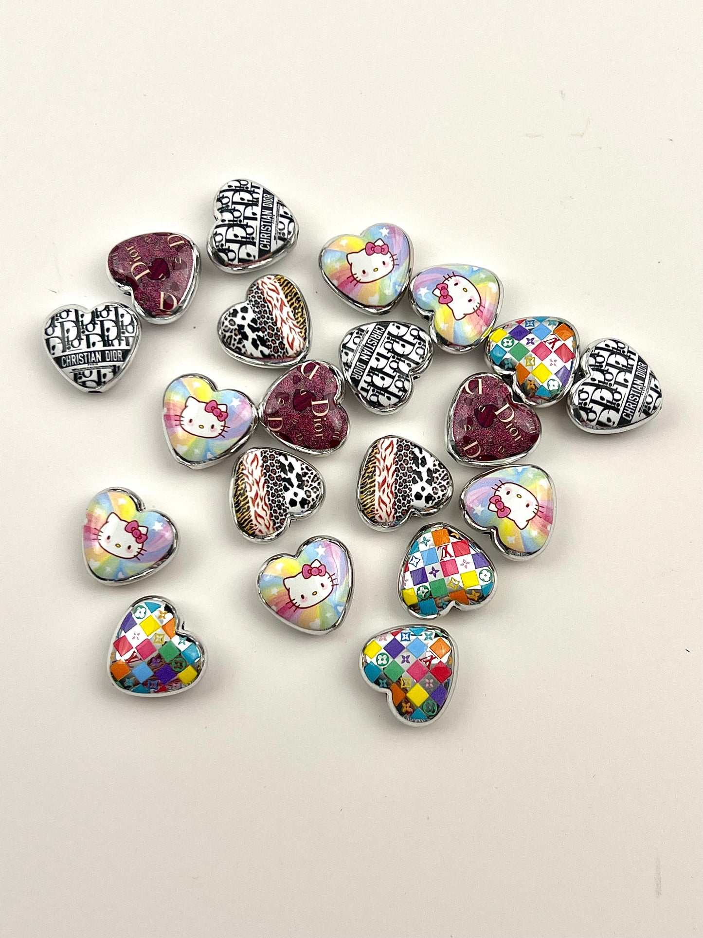 Designer 16mm heart beads