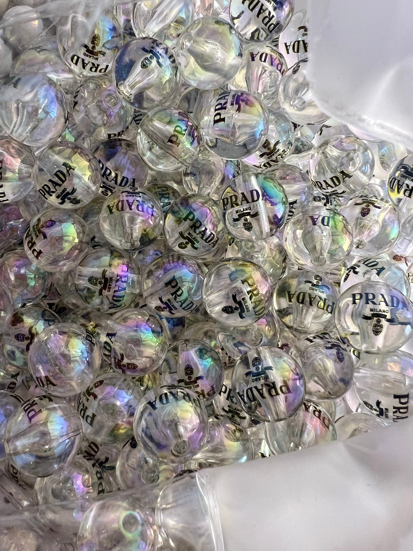 16mm acrylic designer beads(cc/vv/dd/gg/tiff)