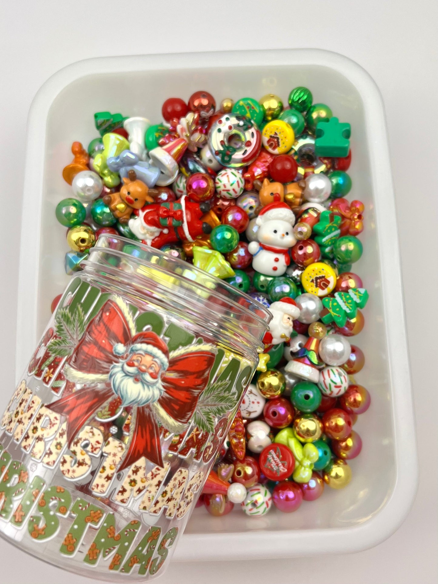 300ml acrylic bottle with designer beads