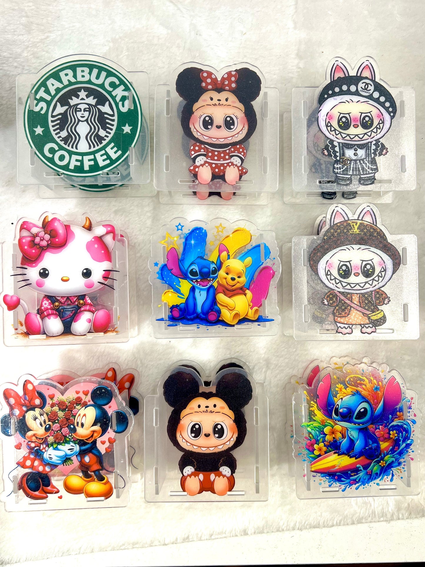 10cm Big cartoon acrylic pen holder