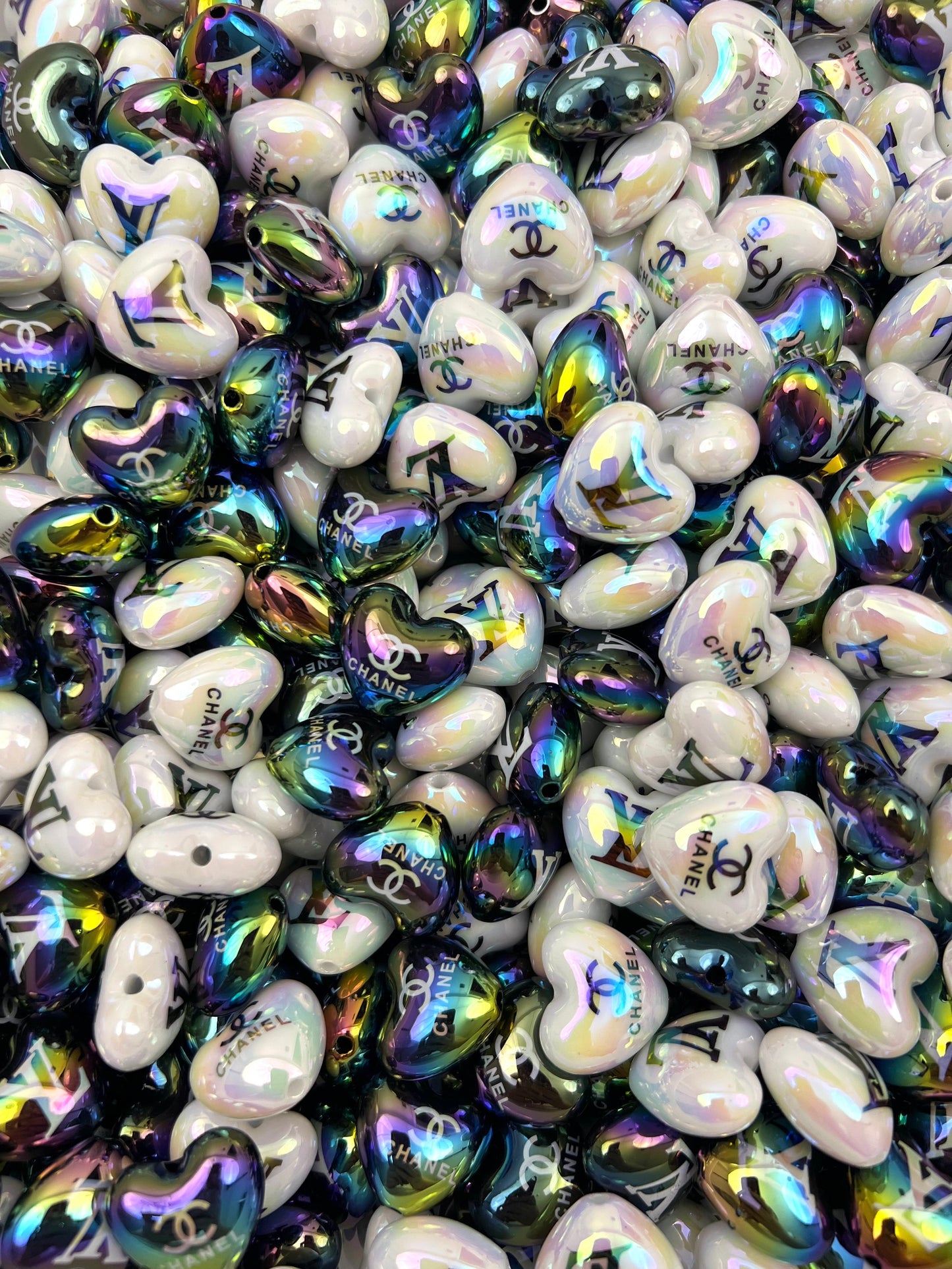 Big 20mm heart beads