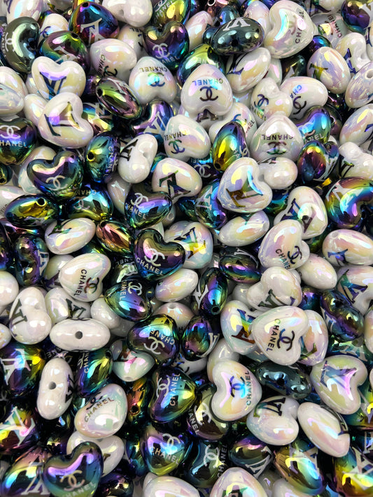 Big 20mm heart beads