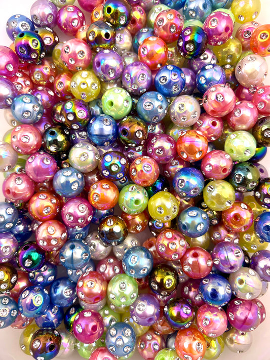 16mm color shining Beads