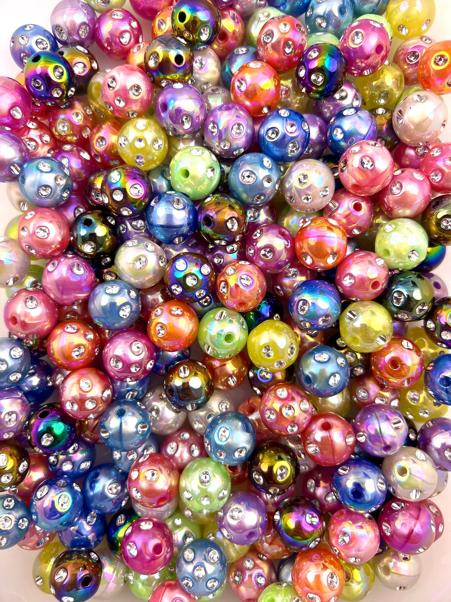 16mm color shining Beads